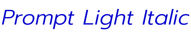 Prompt Light Italic الخط